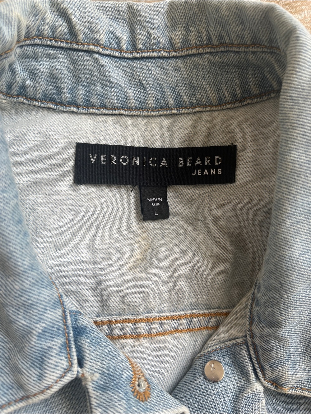 Veronica Beard Denim Jacket cropped pleated puff sleeves fold over cuffs - Picture 6 of 8